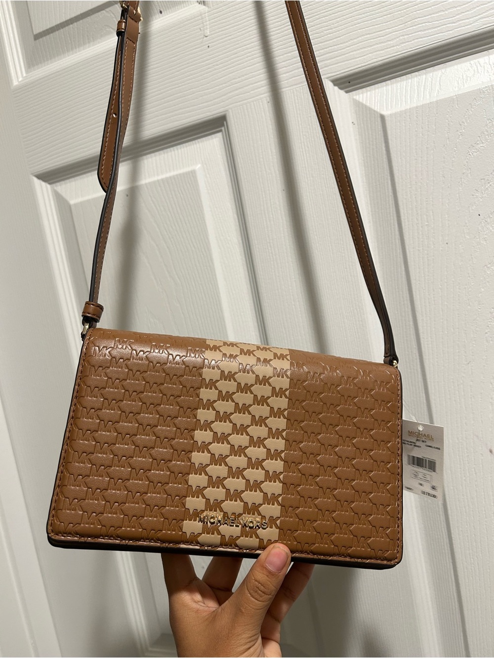 Michael Kors jet set logo medium flap crossbody